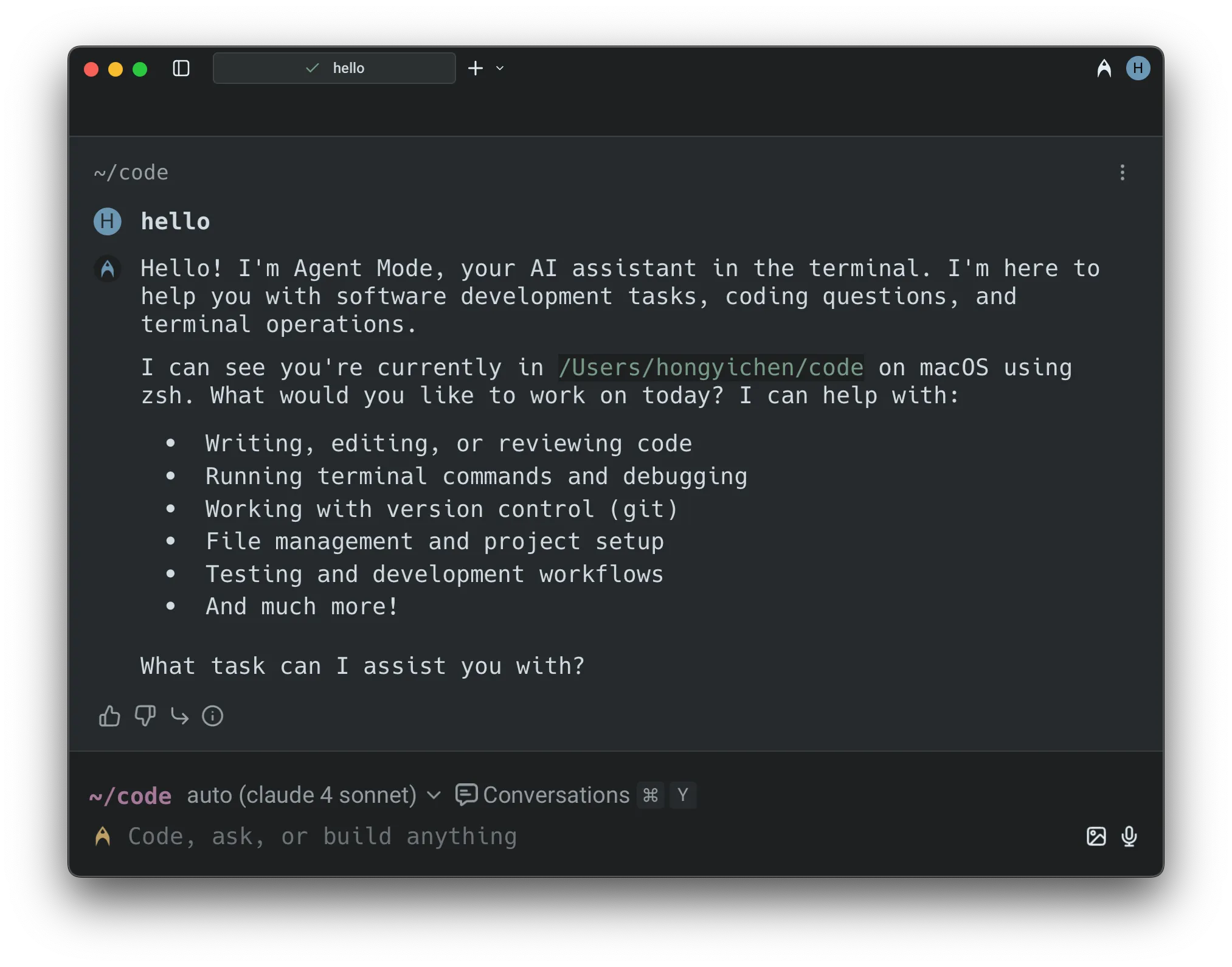 Starting a new Conversation in Classic Input